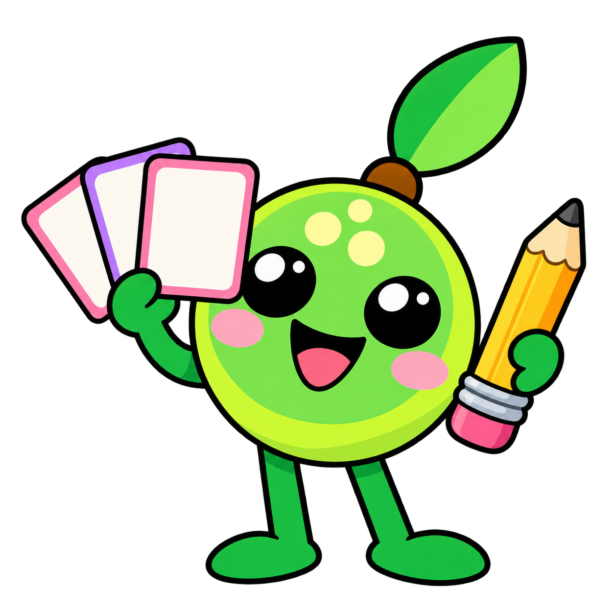 Pip the pea mascot, cheerful and ready to play a customizable ESL game