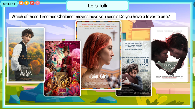 Timothee Chalamet B1-B2 ESL speaking lesson